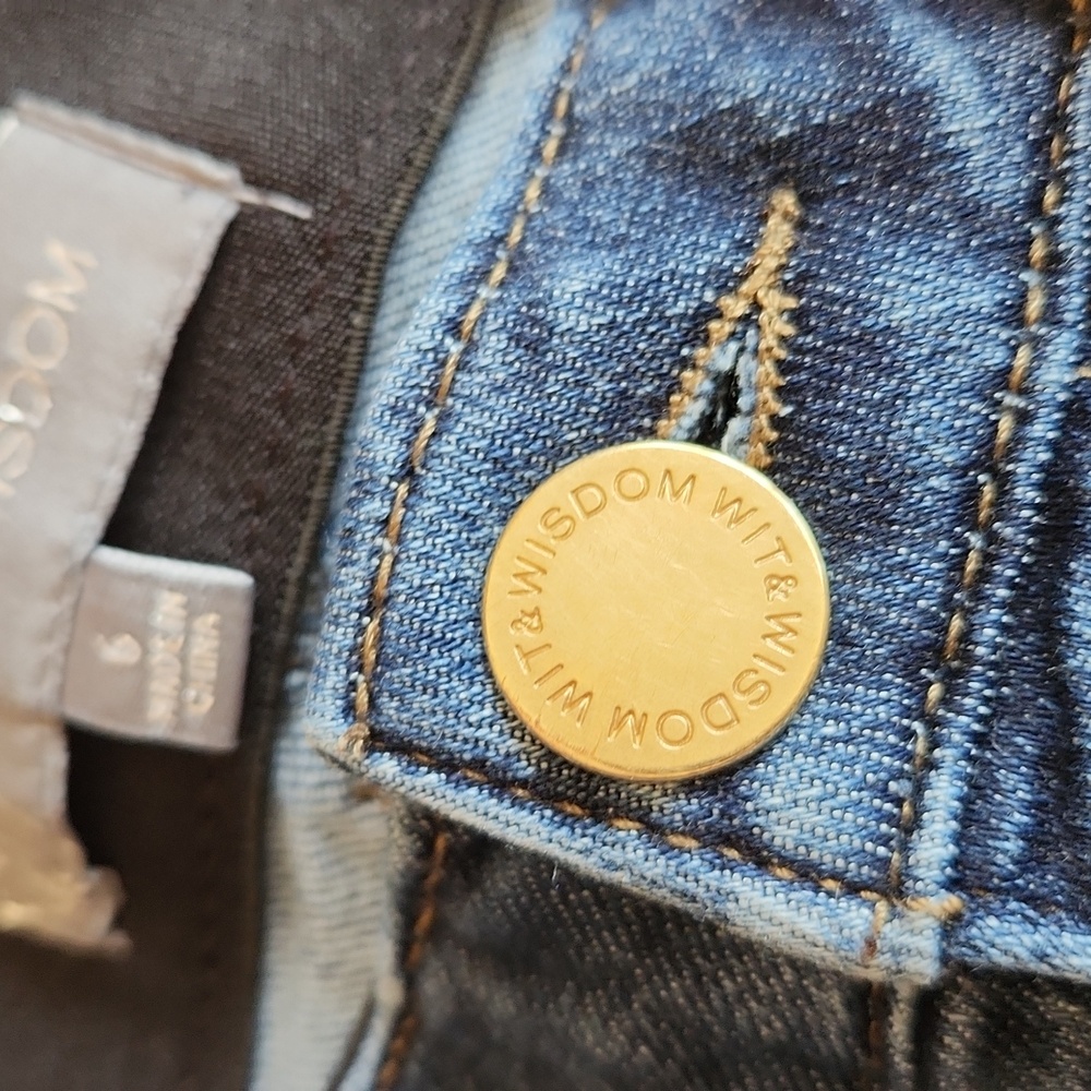 Wit And Wisdom Dark Classic Blue Denim Jeans Wimans Size 6 - Picture 11 of 12